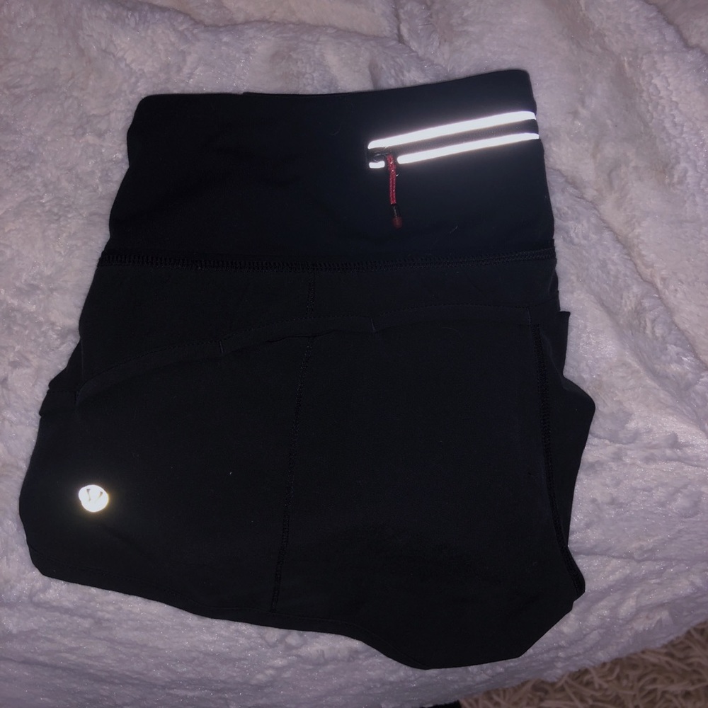 Black lululemon speed up shorts